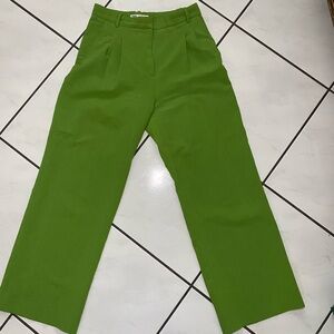 Zara green high waisted trousers
